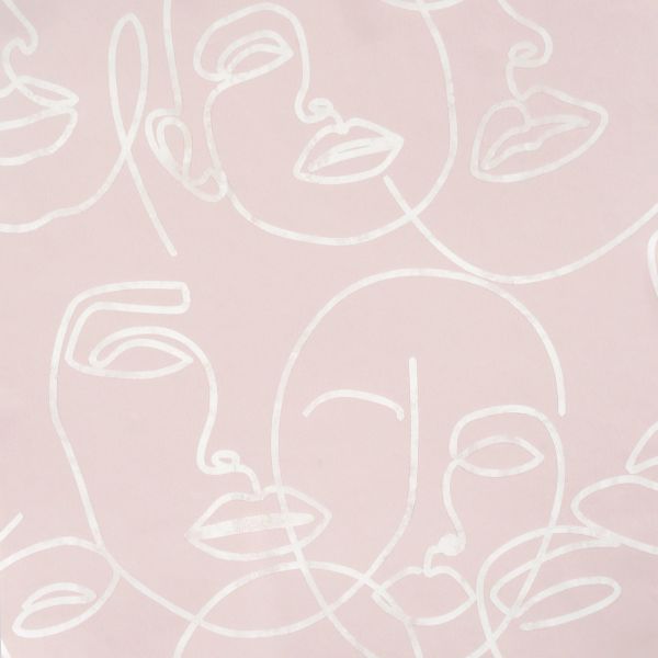 One line drawing abstract face seamless pattern modern minimalism  wall  stickers wrapping woman wallpaper  myloviewcom