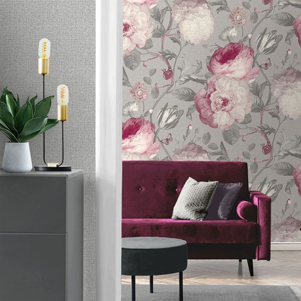 Buy Metallic Wallpaper Wall Art Large Floral Wallpaper Peel and Online in  India  Etsy