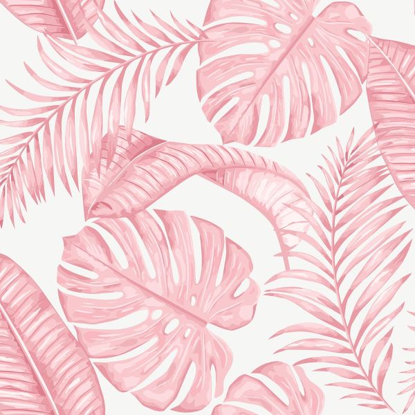 Tropicana Floral Leaf wallpaper in pink  I Love Wallpaper