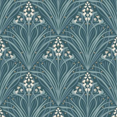 Cottage Chic Ramabe Edra Wallpaper Galerie Light Blue 84006