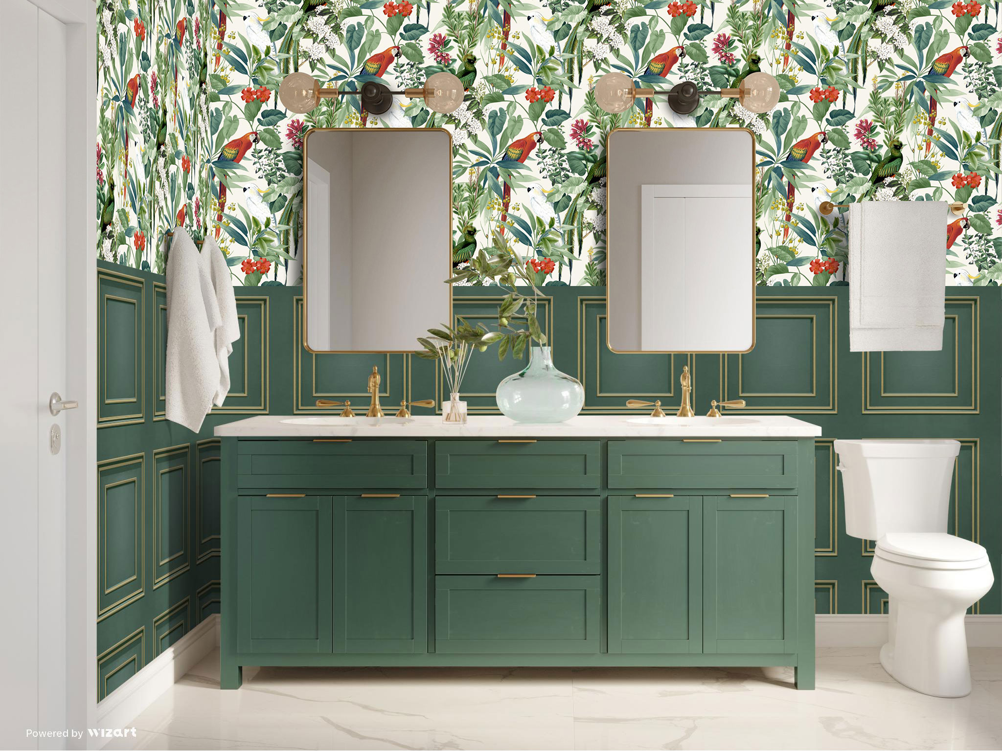 Bathroom Tiles that looks like Wallpaper | Wallpaper effect tiles